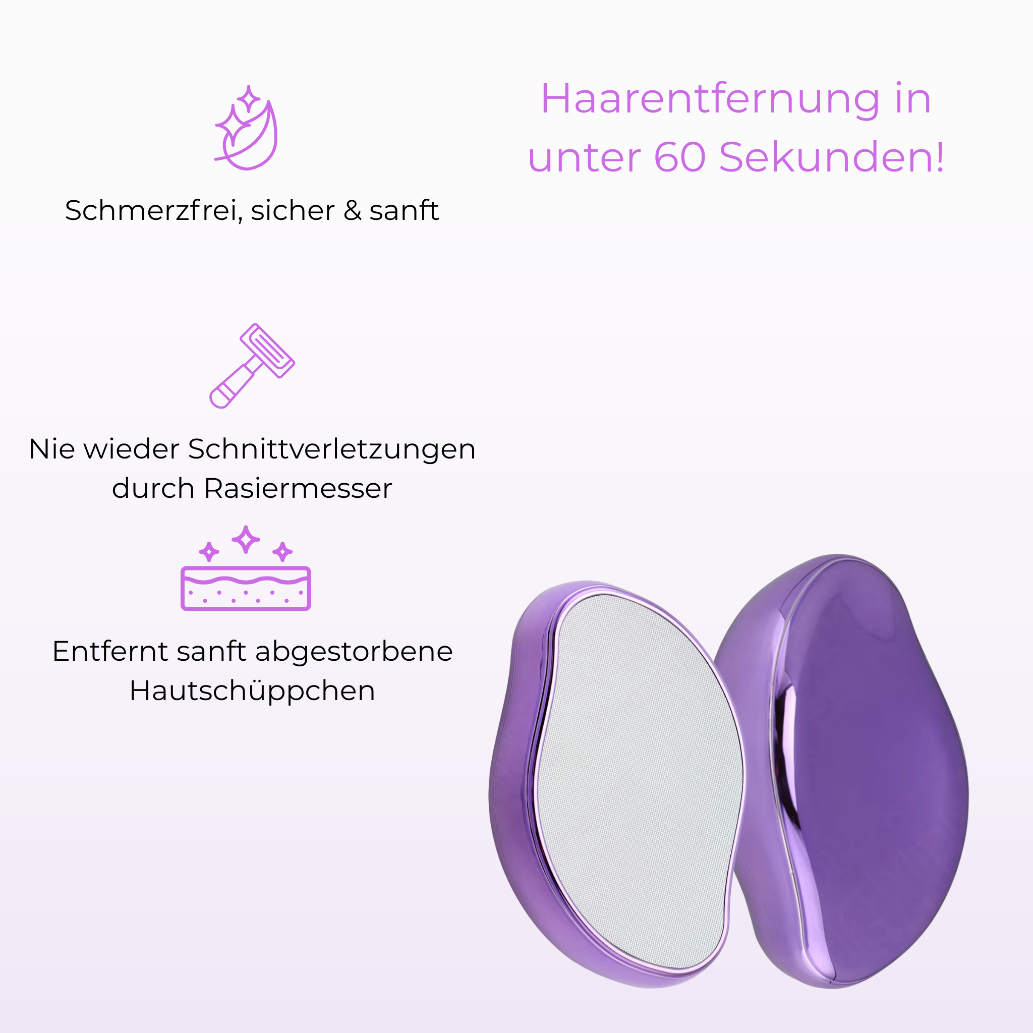 Crystal hair remover